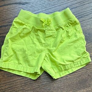 Jumping Beans Neon Yellow Green Kids Shorts